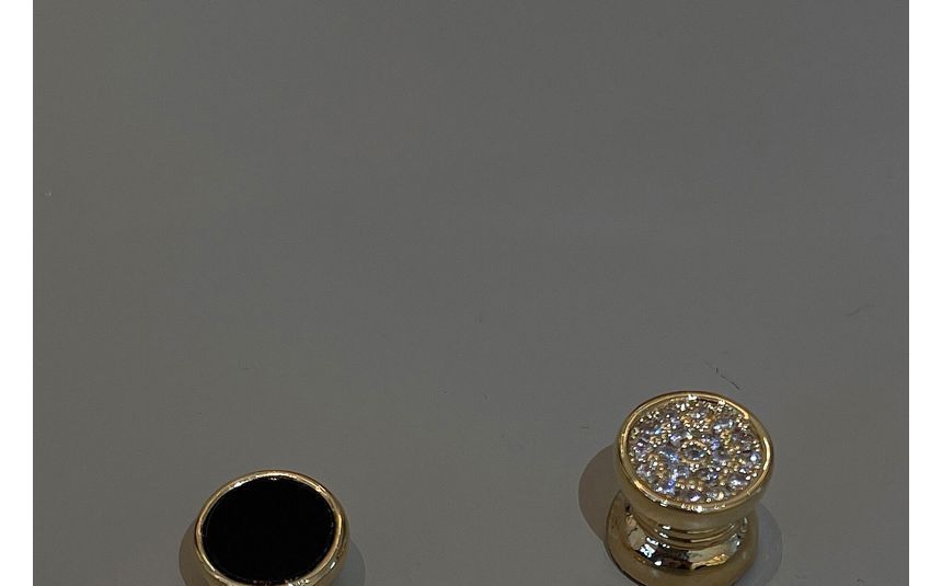 Through Magnetic Earring Alloy Rhinestone