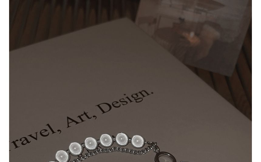 Bead Alloy Layered Reflective Bracelet