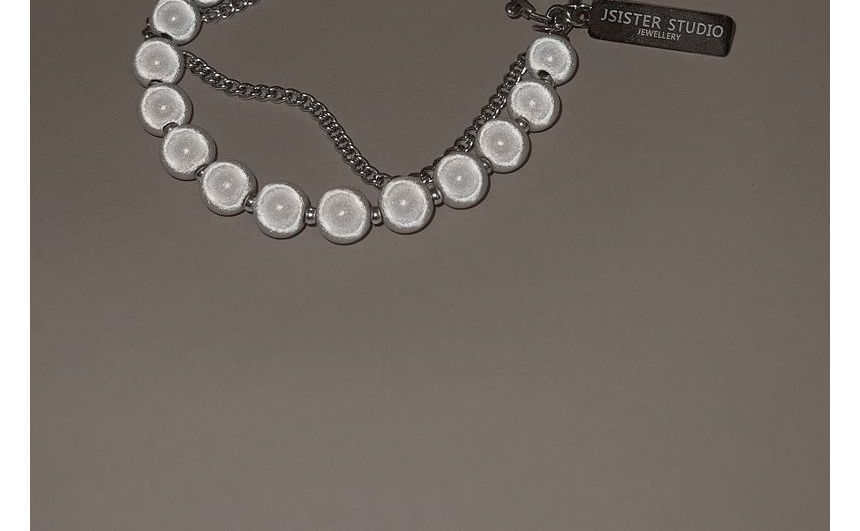 Bead Alloy Layered Reflective Bracelet