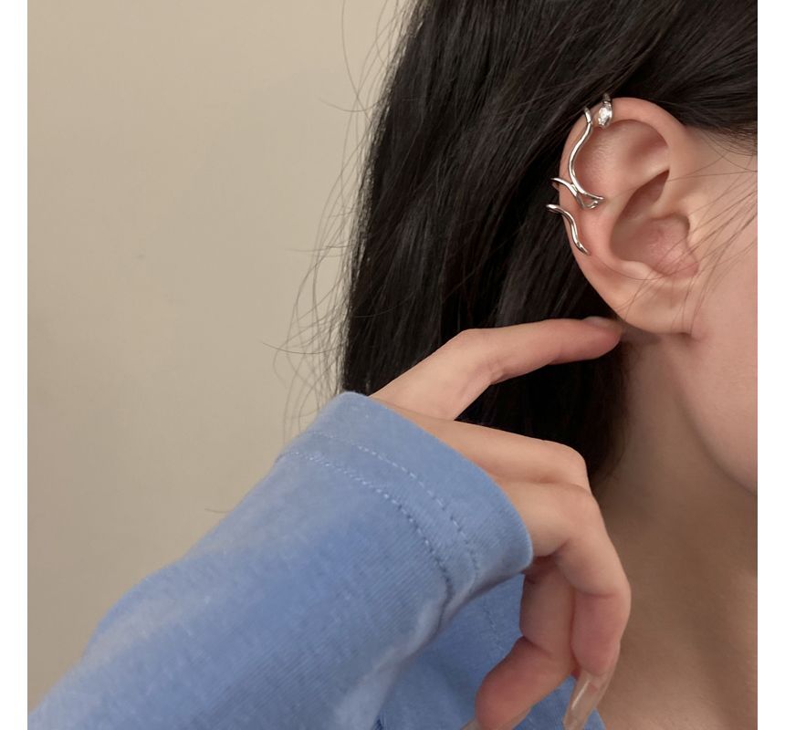 Earring Alloy Cuff Snake
