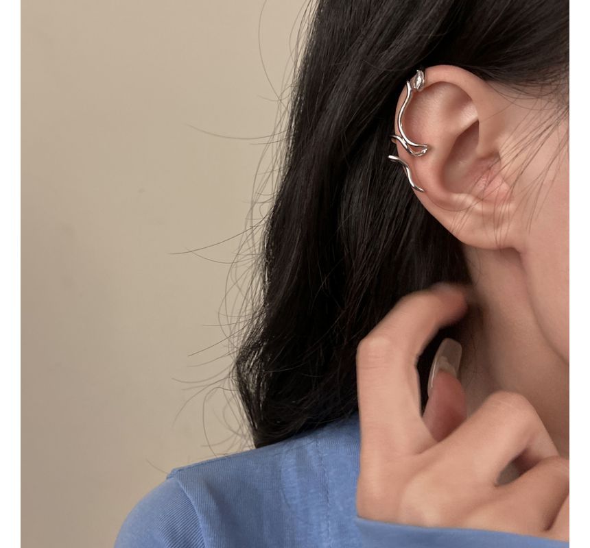 Earring Alloy Cuff Snake