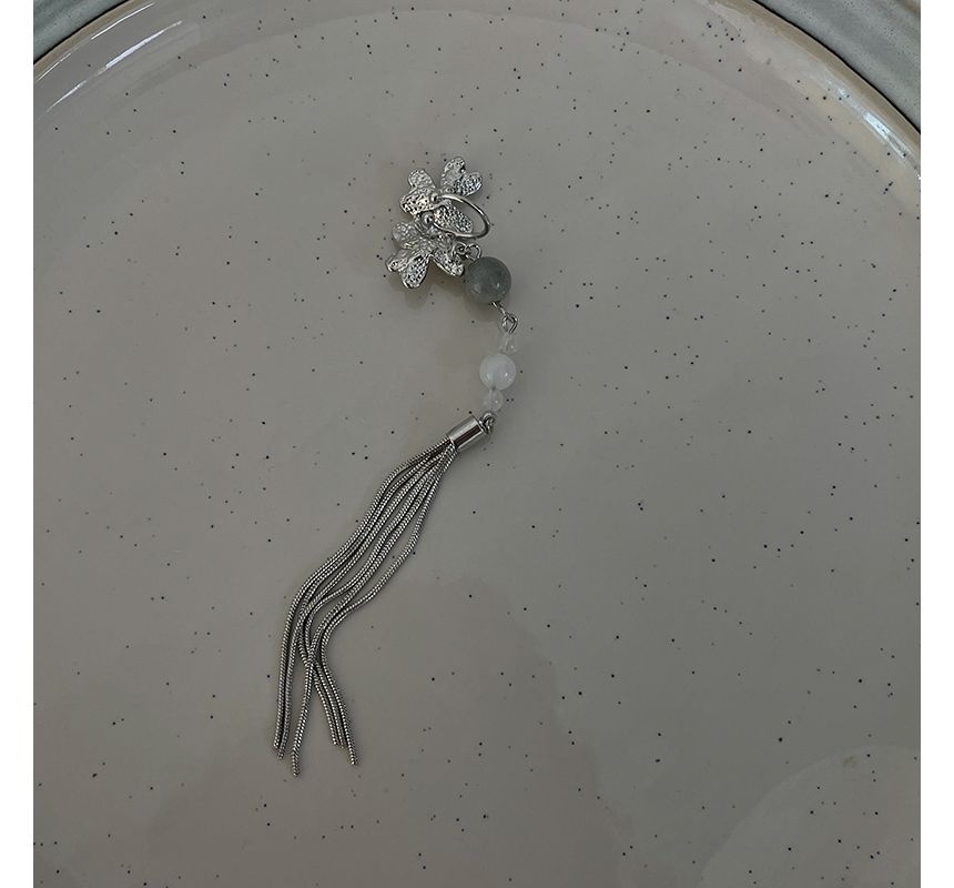 Cuff Acrylic Alloy Flower Fringed Earring