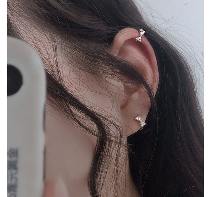 Ear Cuff Bow Rhinestone