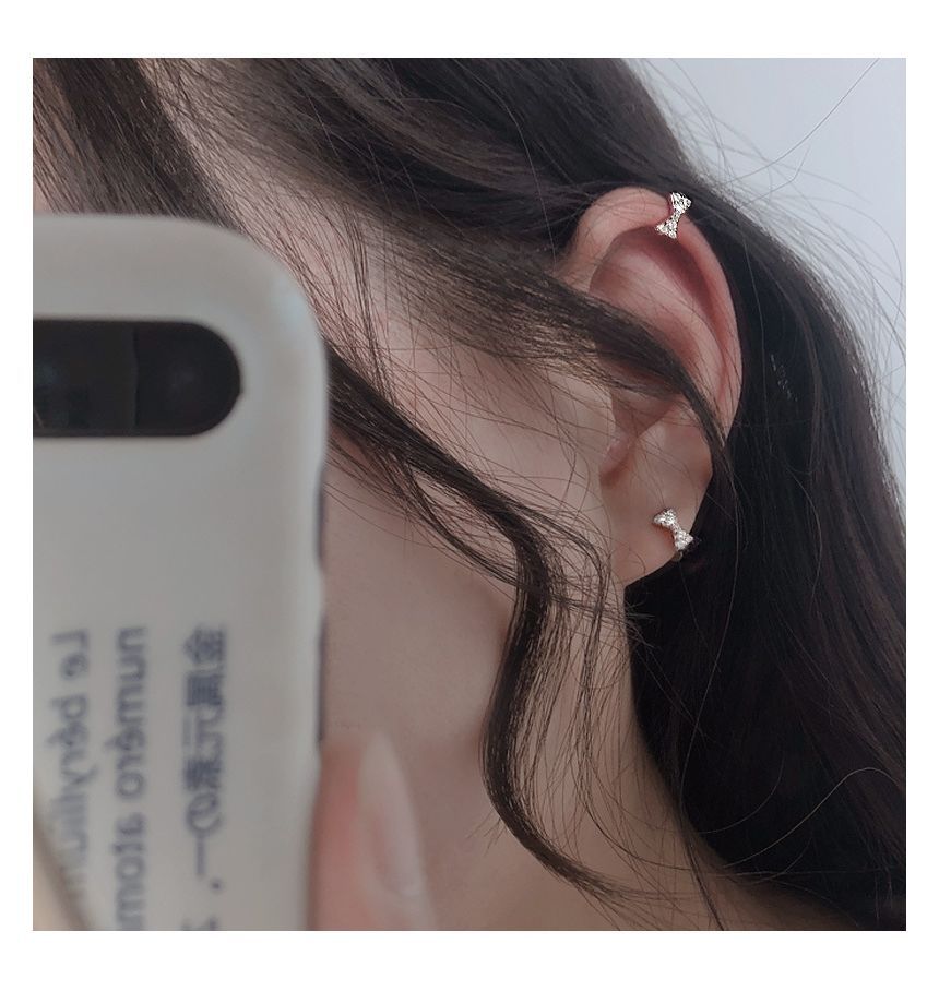 Ear Cuff Bow Rhinestone