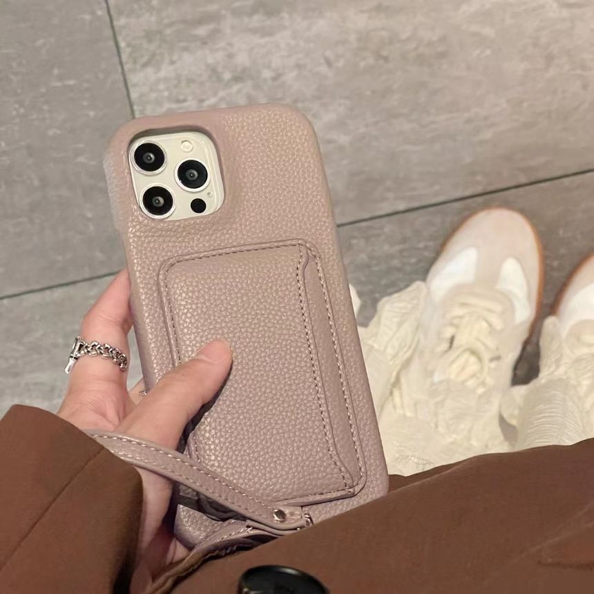 Card Leather Faux Phone Holder Case