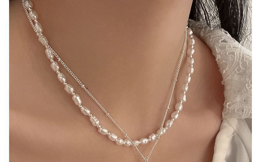 / Necklace Alloy Faux Heart (various Pearl designs)