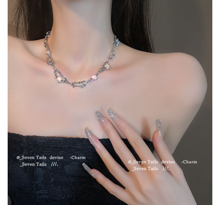 Layered Moonstone Necklace