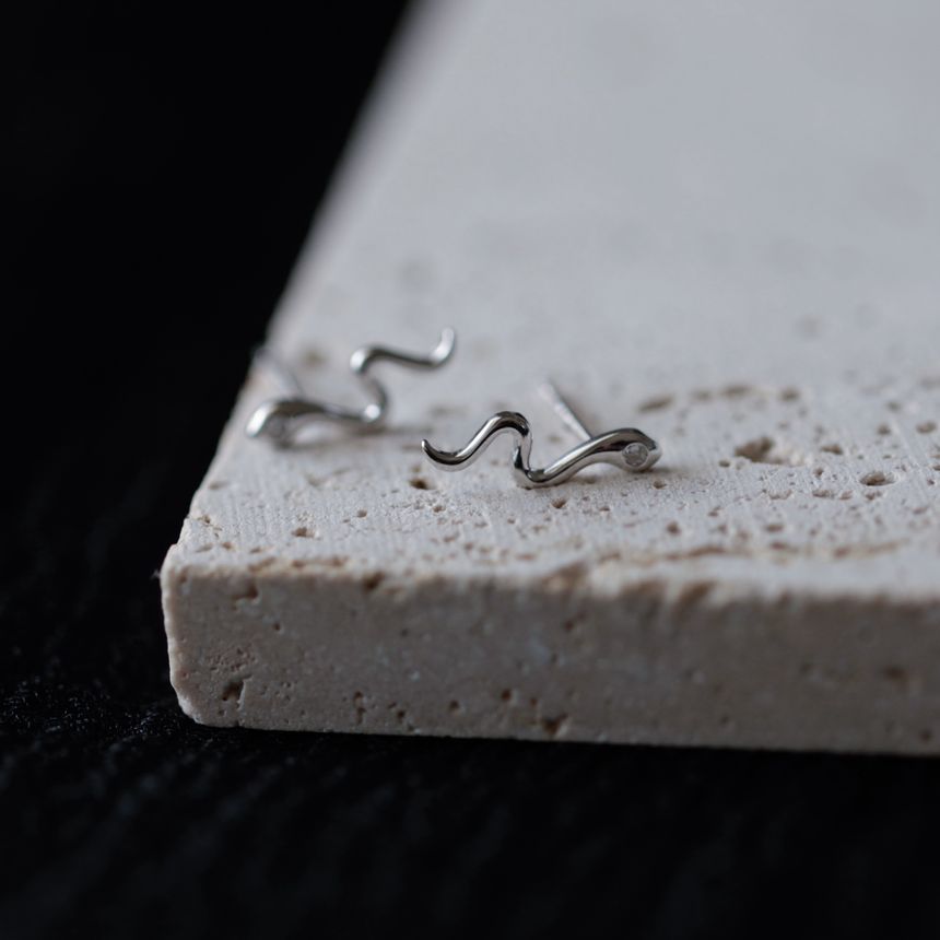 Snake Silver Earring Sterling