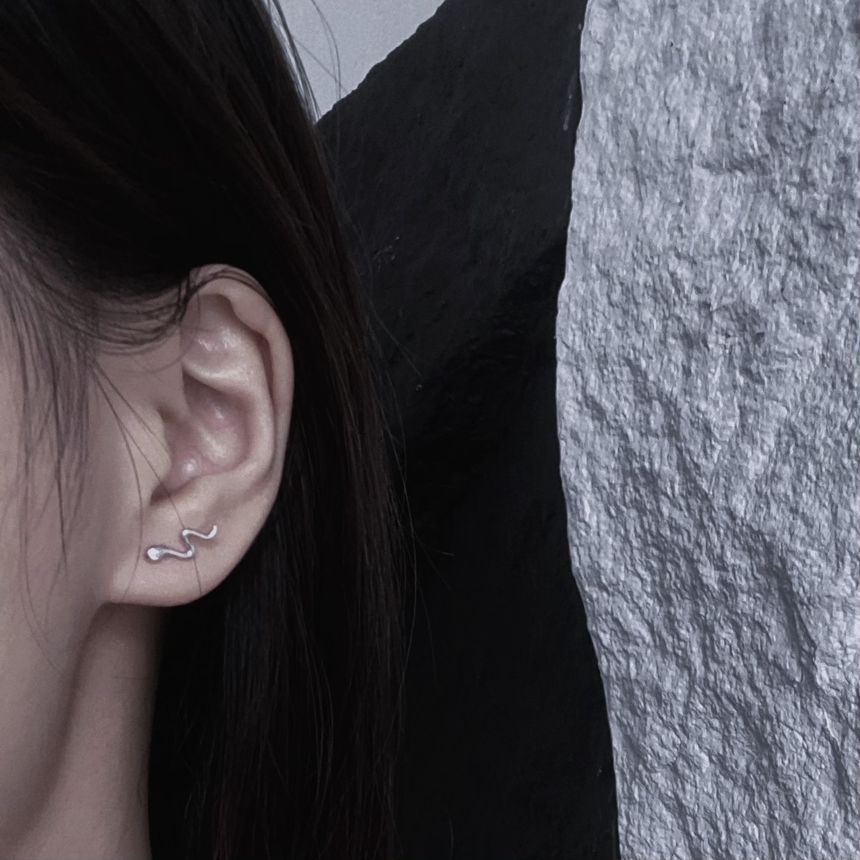 Snake Silver Earring Sterling