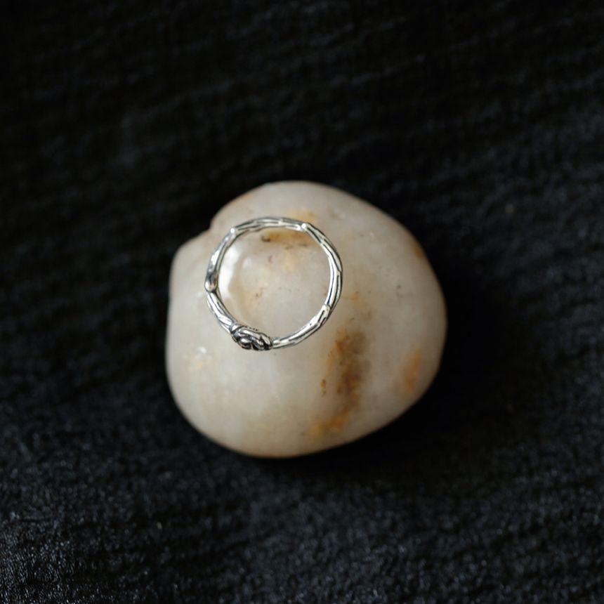 Sterling Open Rose Silver Ring