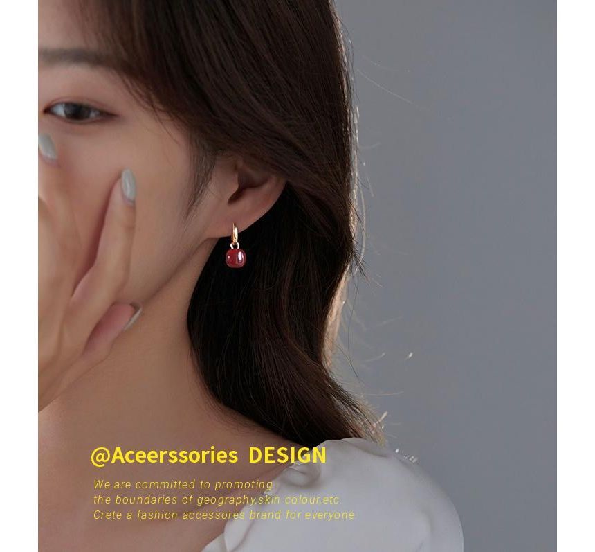 Silver Sterling Earring Square Dangle