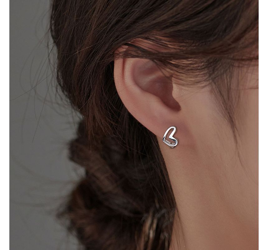 Sterling Earring Silver Heart