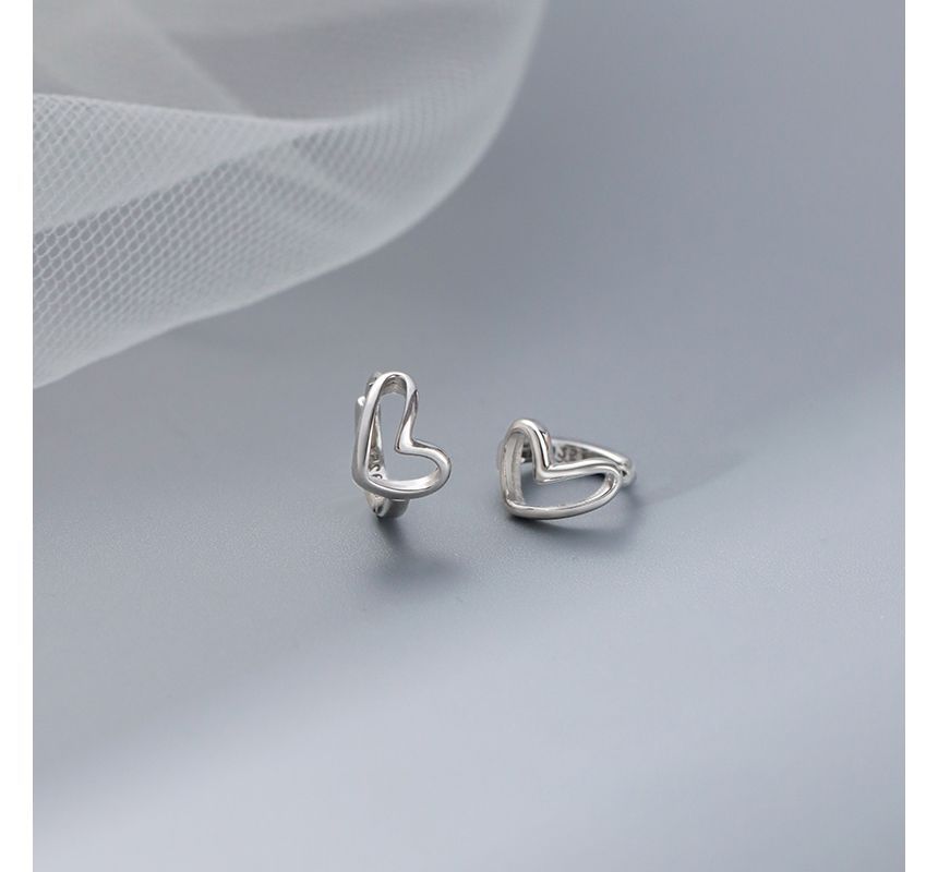Sterling Earring Silver Heart
