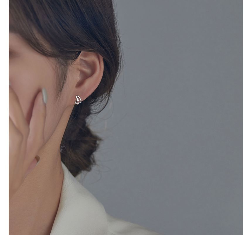 Sterling Earring Silver Heart