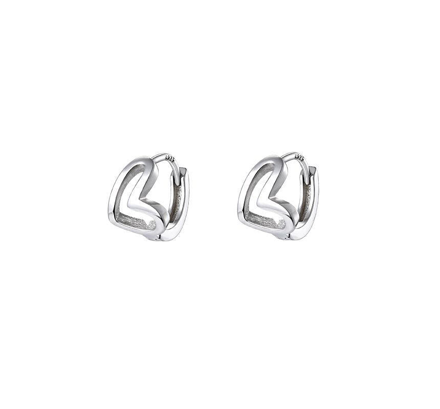 Sterling Earring Silver Heart