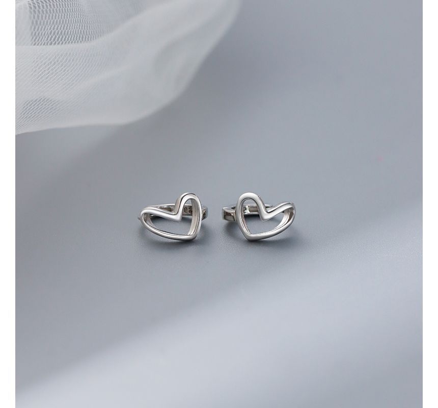 Sterling Earring Silver Heart