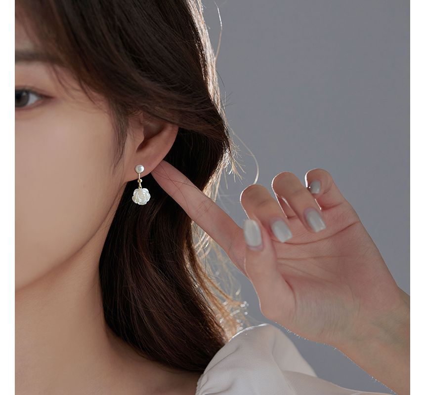 Dangle Sterling Floral Earring Silver