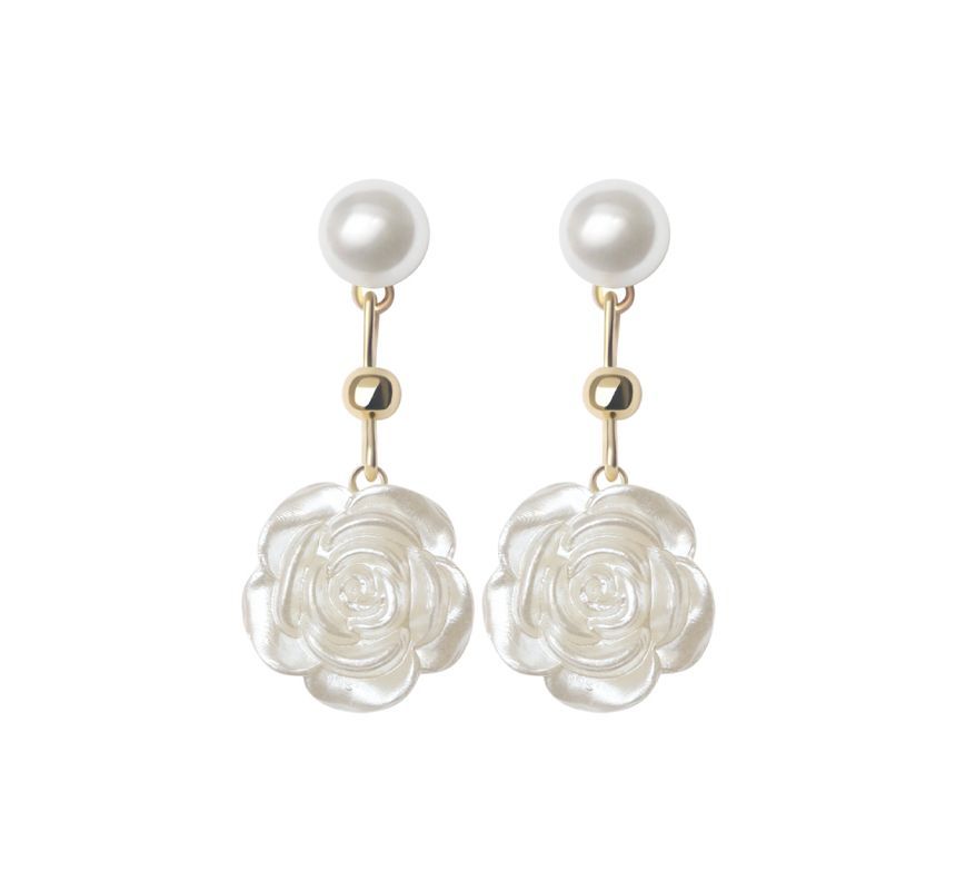 Dangle Sterling Floral Earring Silver