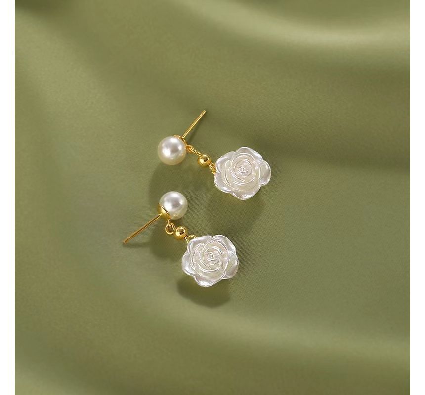 Dangle Sterling Floral Earring Silver