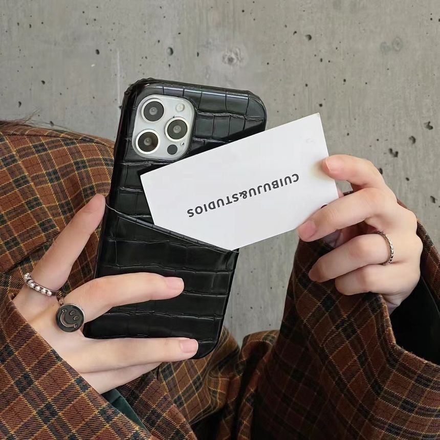 Leather Holder Faux Card Case Phone