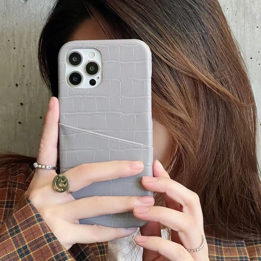 Leather Holder Faux Card Case Phone