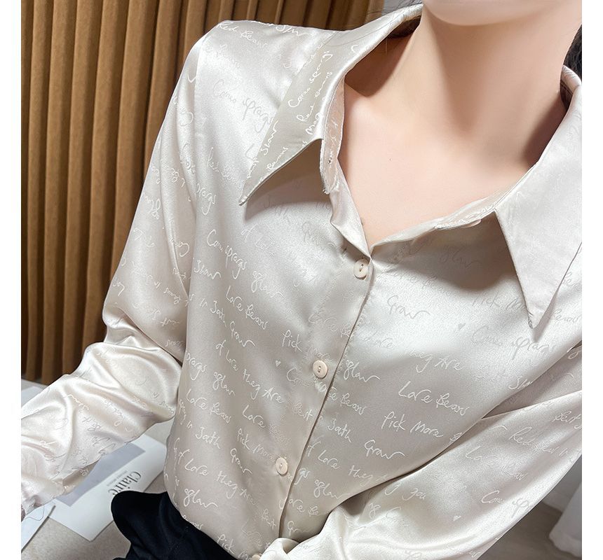 Long-Sleeve Lettering Shirt