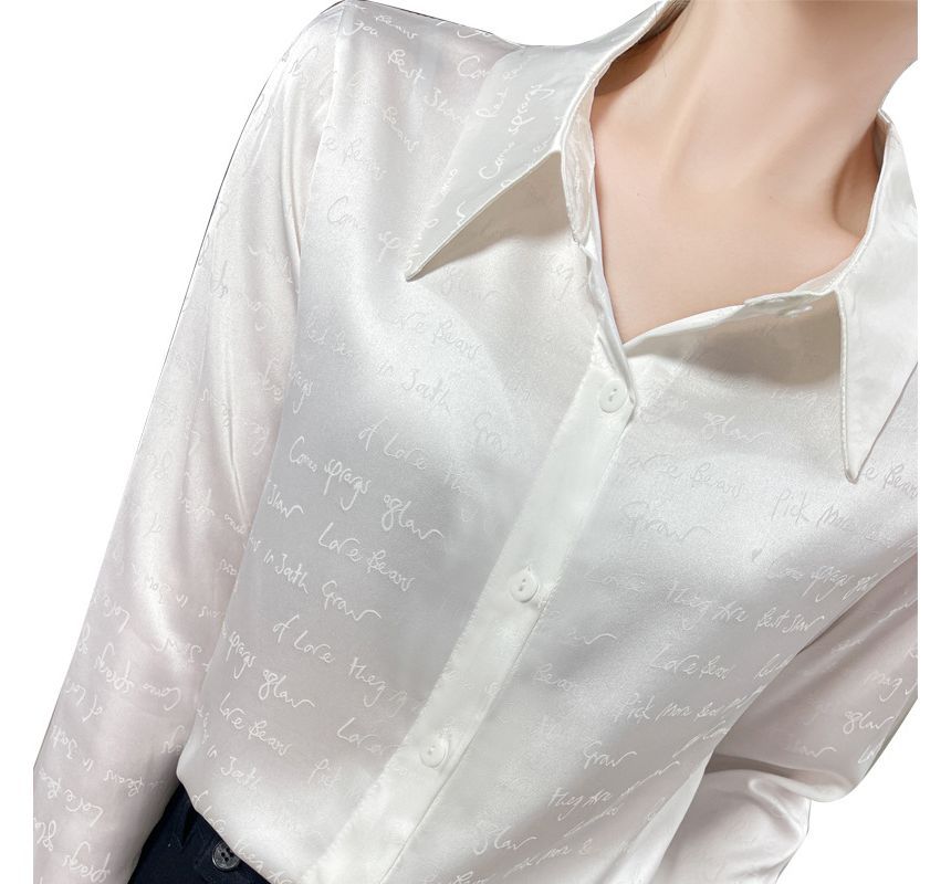 Long-Sleeve Lettering Shirt