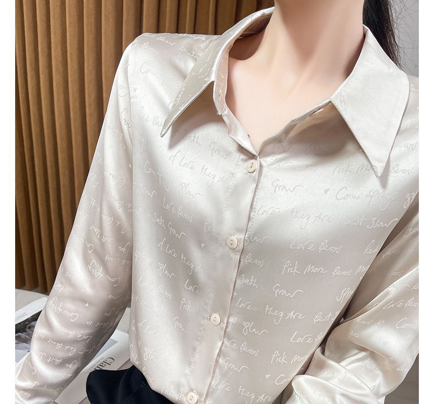 Long-Sleeve Lettering Shirt