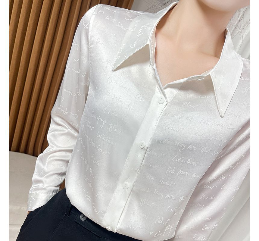 Long-Sleeve Lettering Shirt