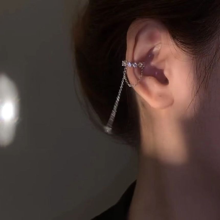 Earring Cuff Rhinestone Alloy
