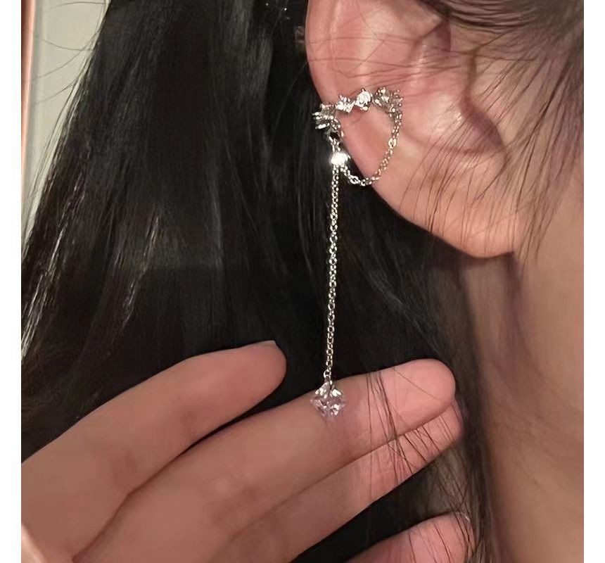 Earring Cuff Rhinestone Alloy