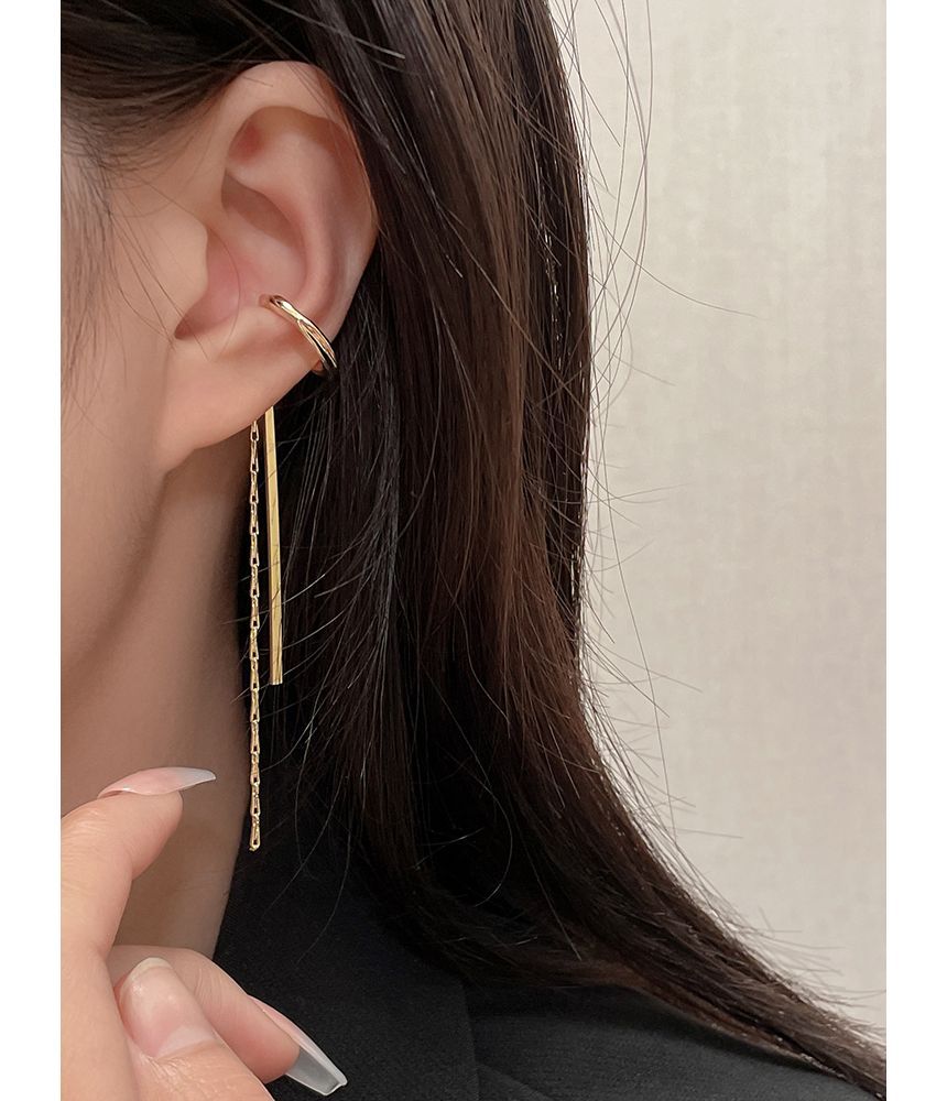 Earring Fringed Cuff Alloy