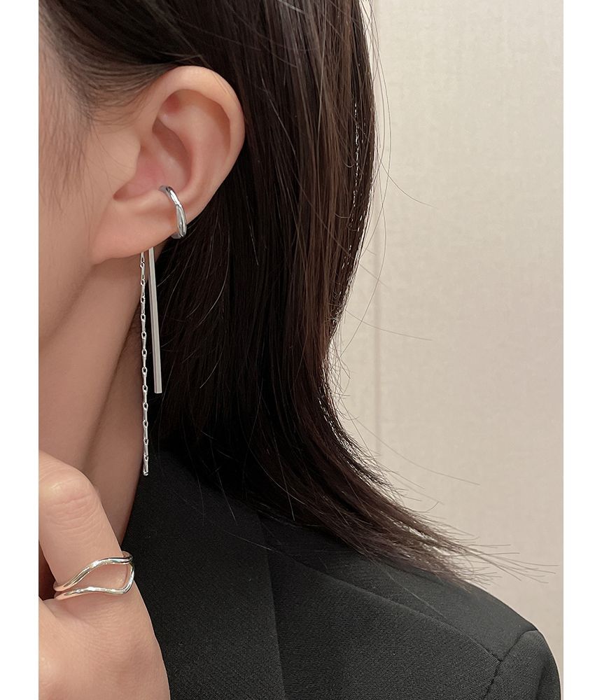 Earring Fringed Cuff Alloy