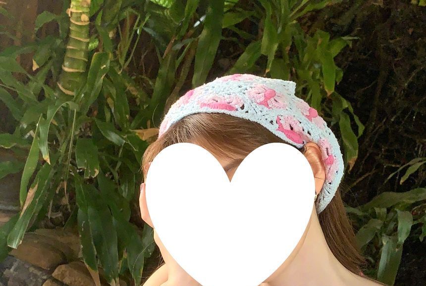 Lace Crochet Embroidered Head Scarf Floral