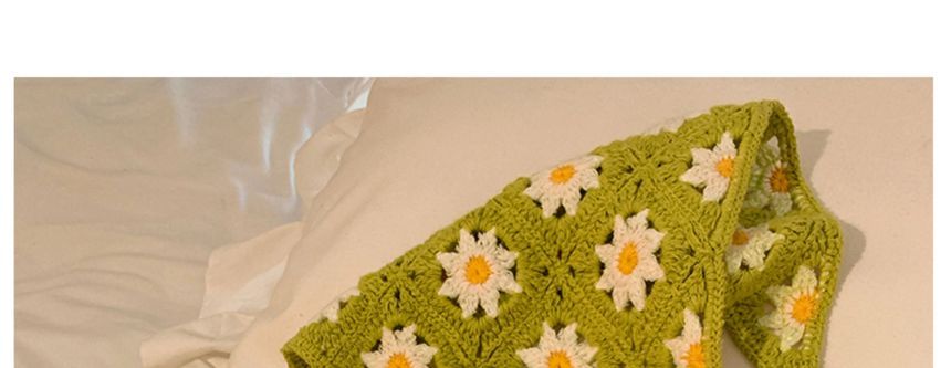 Lace Crochet Embroidered Head Scarf Floral