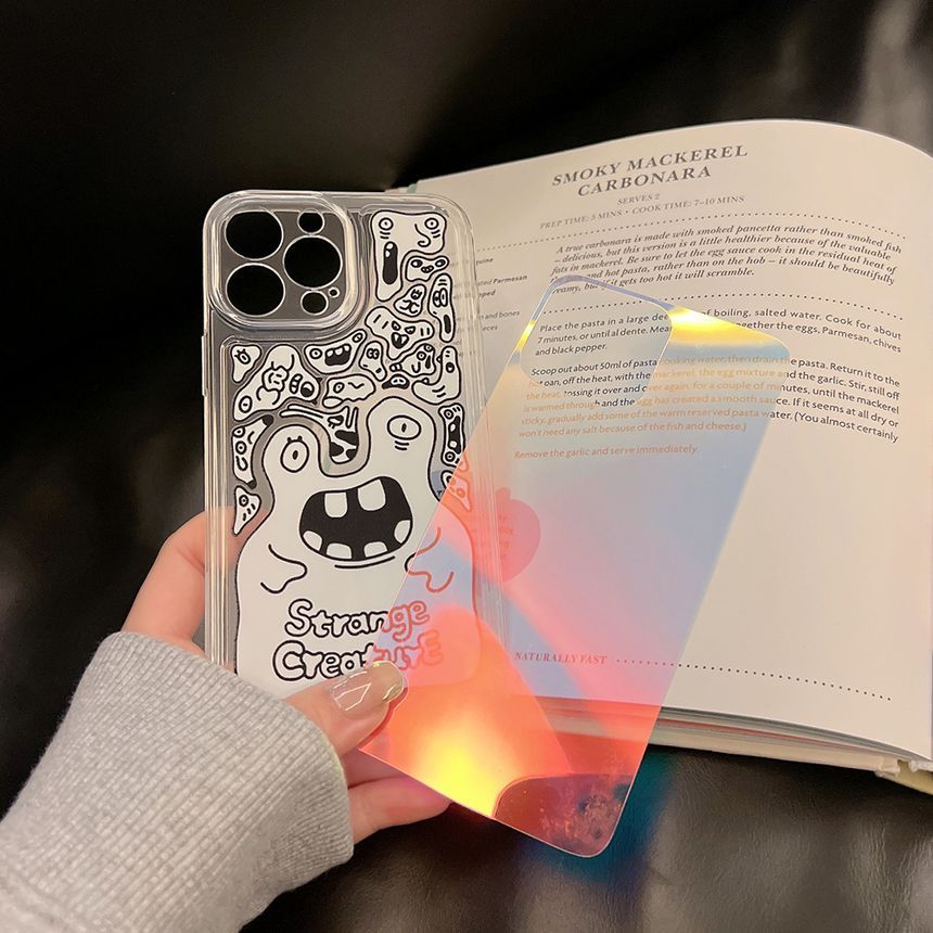 Card Case Phone Holographic Insert for