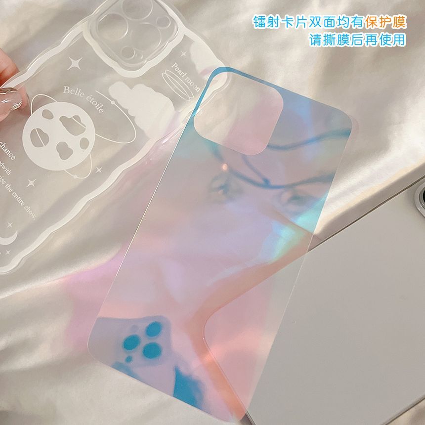 Card Case Phone Holographic Insert for