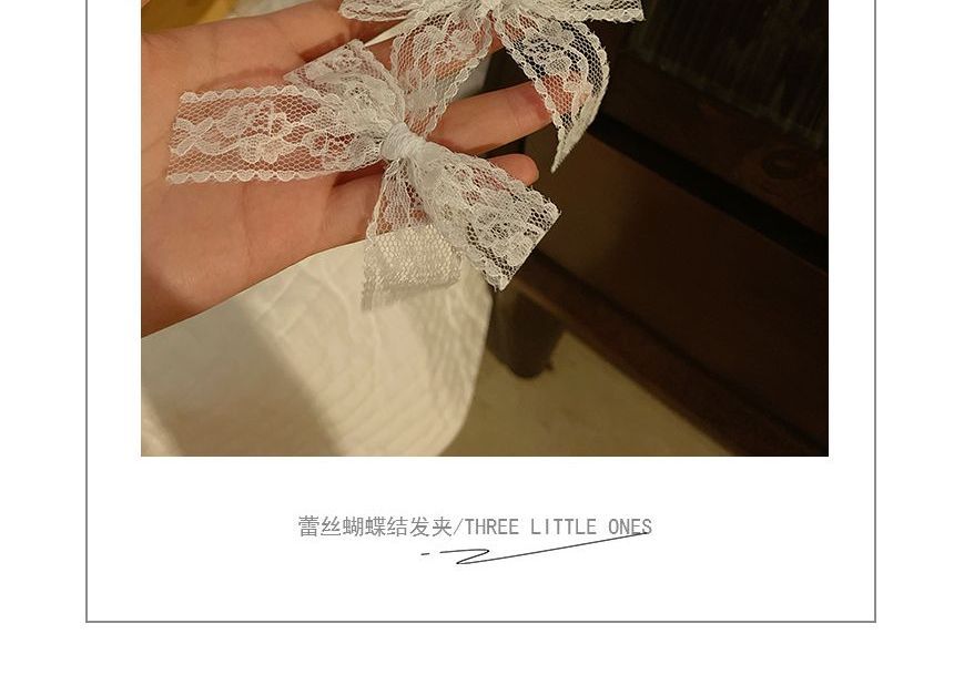 Set / Clip Lace Hair Ribbon
