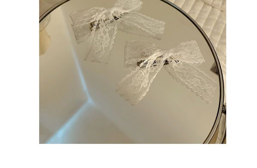 Set / Clip Lace Hair Ribbon