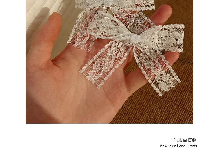 Set / Clip Lace Hair Ribbon