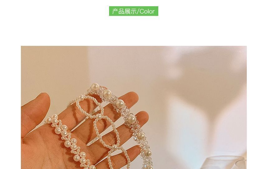 Pearl designs) (various / Crystal Lace Faux Headband