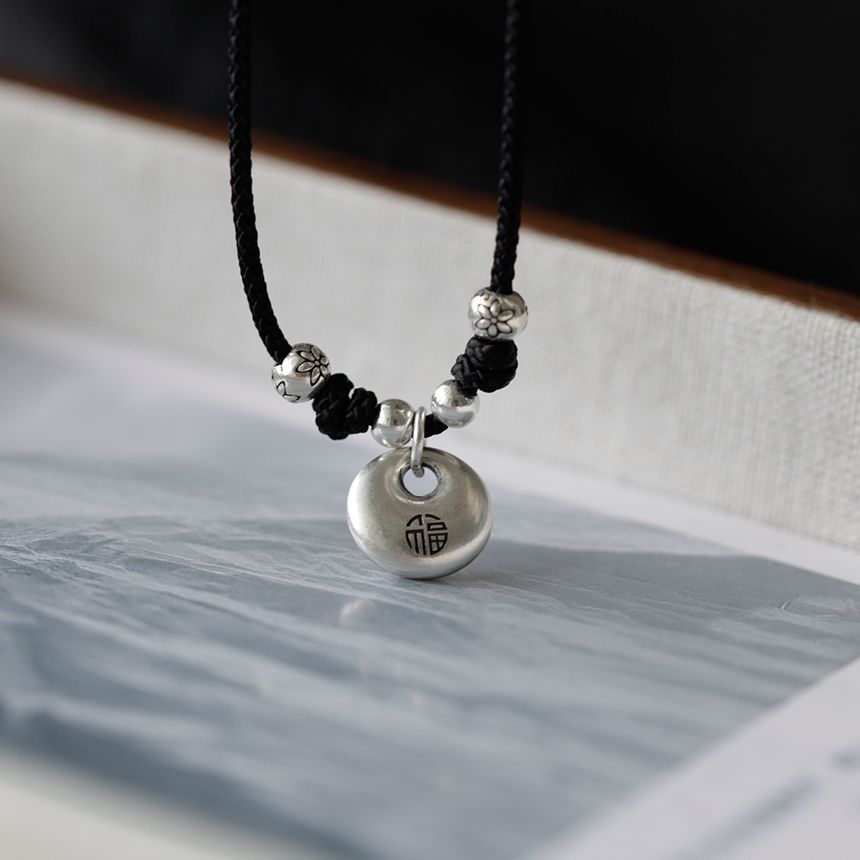 Necklace Pendant Simple Silver Sterling