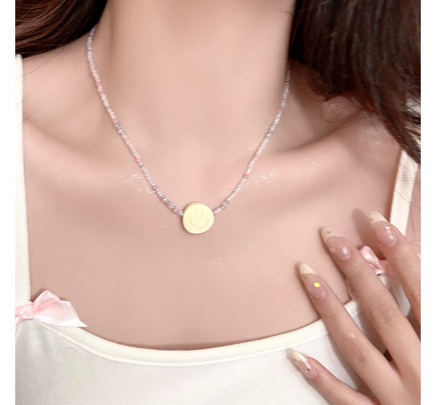 (various Pendant designs) Necklace Bead Smiley