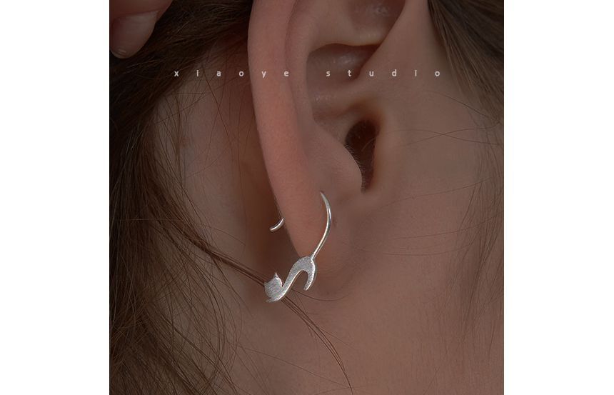 Earring Sterling Silver Cat