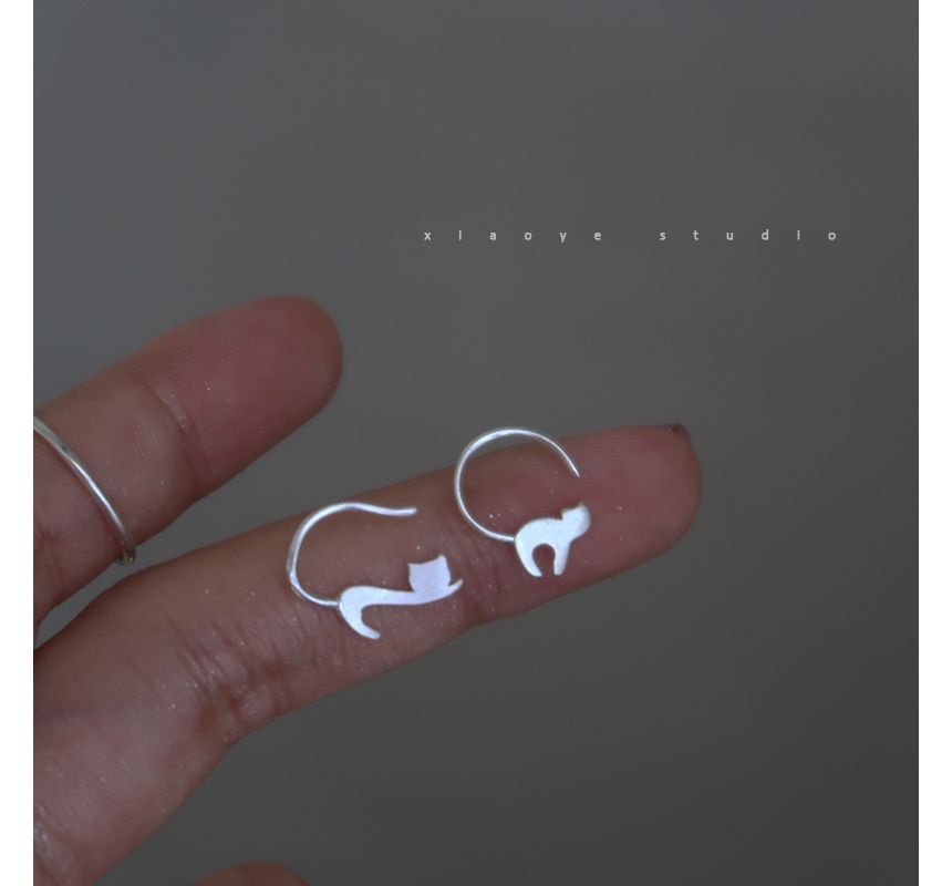 Earring Sterling Silver Cat