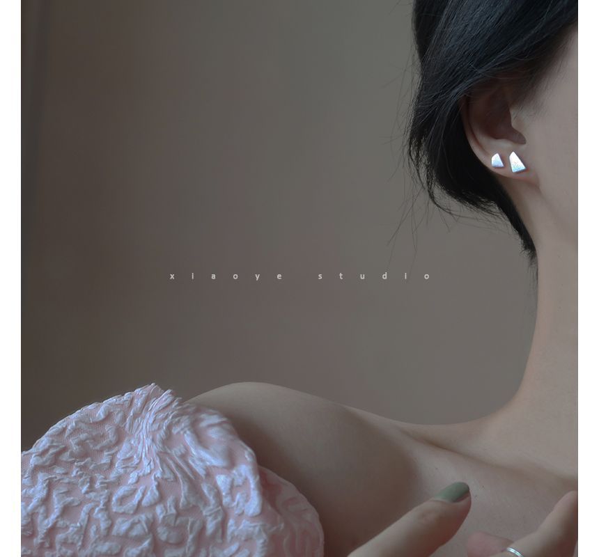 Sterling Geometric Silver Earring