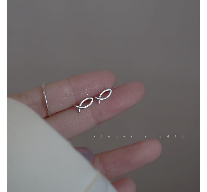 Silver Fish Sterling Earring