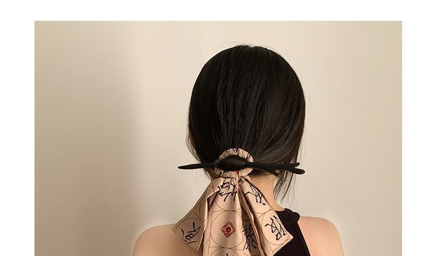 Hand Chinese Character Fan Scrunchie Traditional /