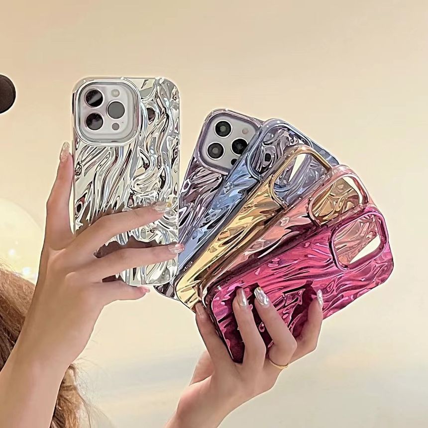 Case Phone Metallic Textured