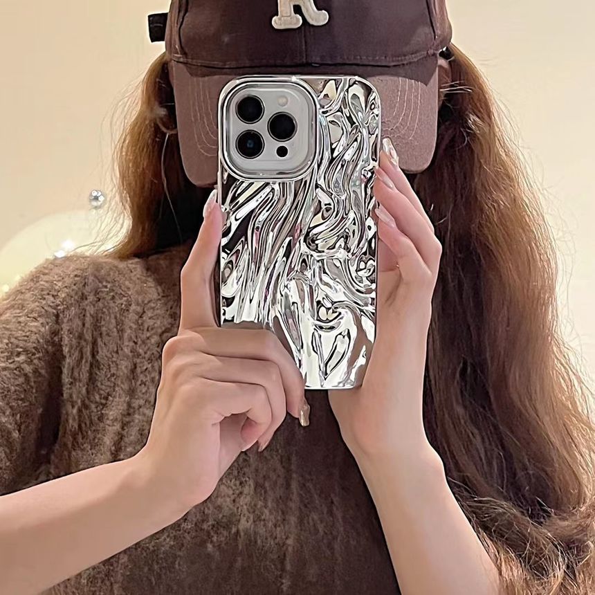 Case Phone Metallic Textured